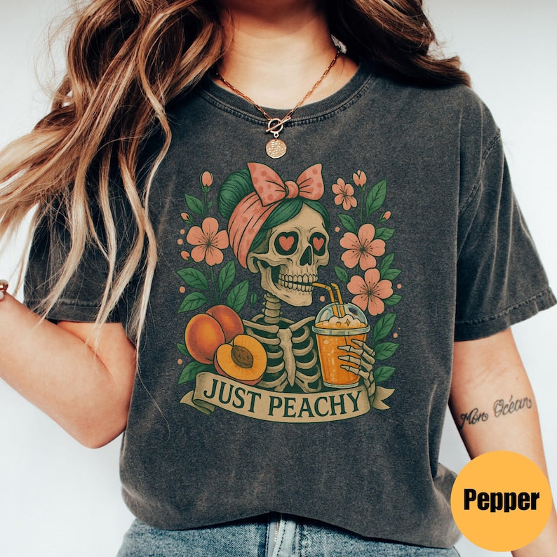 Just Peachy Skeleton Tee